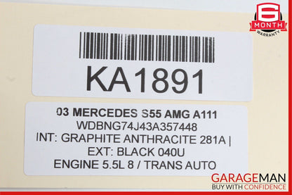 03-06 Mercedes W220 S55 AMG S500 Seat Control Module Front Left 2208203185 OEM