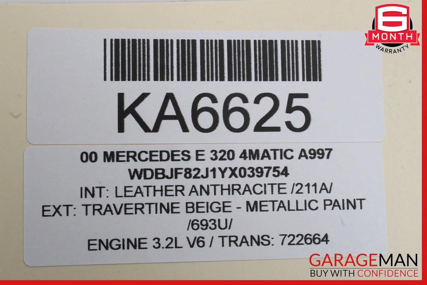 96-02 Mercedes W210 E320 E430 Front Right Side Exterior Door Handle OEM