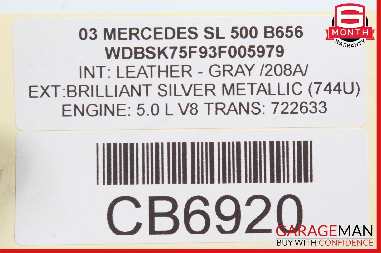 03-12 Mercedes R230 SL500 CLS550 Rear Right / Left Side Thrust Lower Control Arm