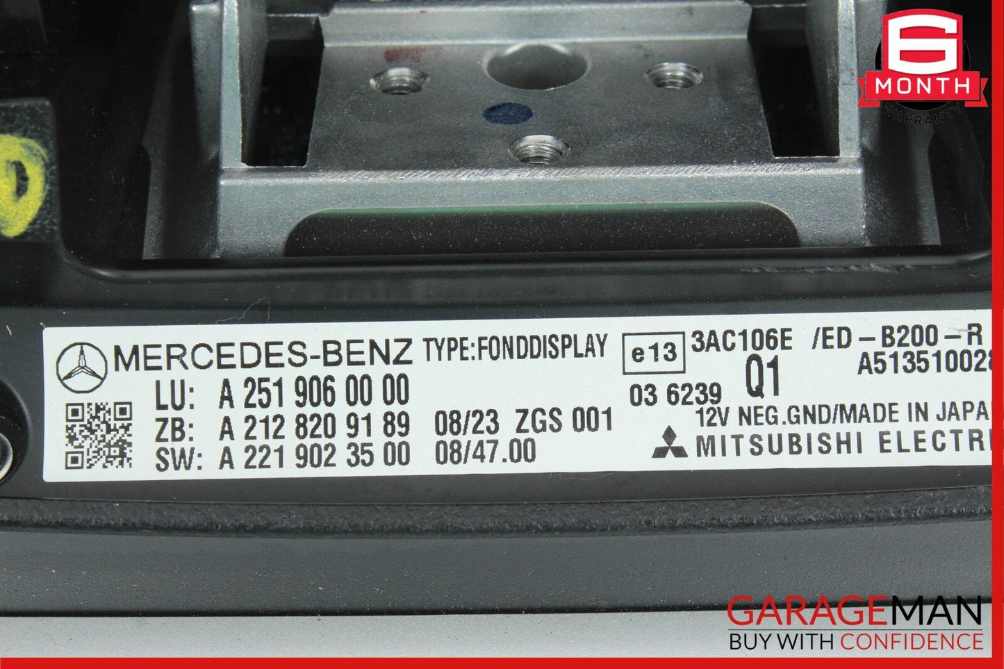 09-13 Mercedes X164 GL320 Left or Right Headrest Screen Monitor Display