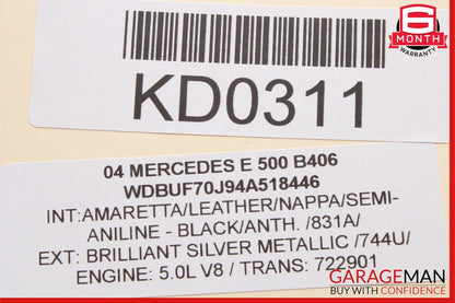 03-09 Mercedes W211 E500 Rear Right Side Exterior Door Handle Brilliant Silver
