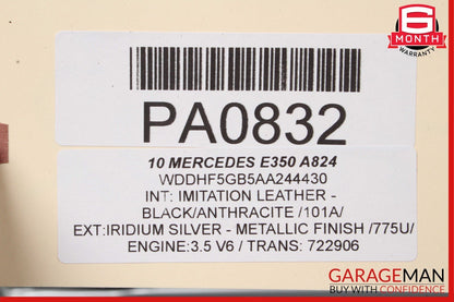 10-16 Mercedes W212 E400 E350 Sedan Rear Left Driver Side Door Shell Silver OEM