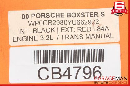00-04 Porsche Boxster 986 3.2 Fuse Relay Box Electrical Control Module Assembly
