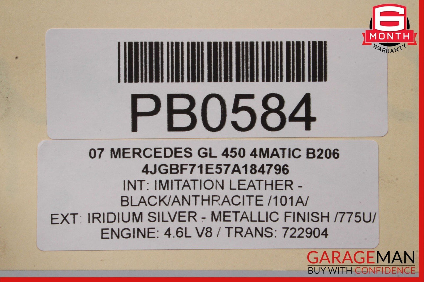 06-11 Mercedes X164 GL450 ML350 Front Bumper Reinforcement Impact Bar Rebar OEM