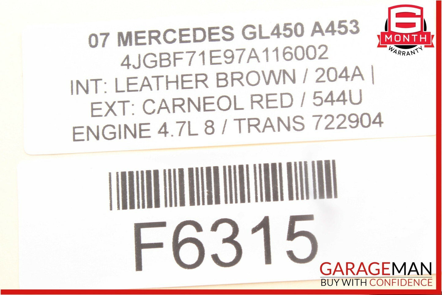 06-11 Mercedes X164 GL450 CLS550 R550 TPMS Tire Pressure Control Module Unit OEM