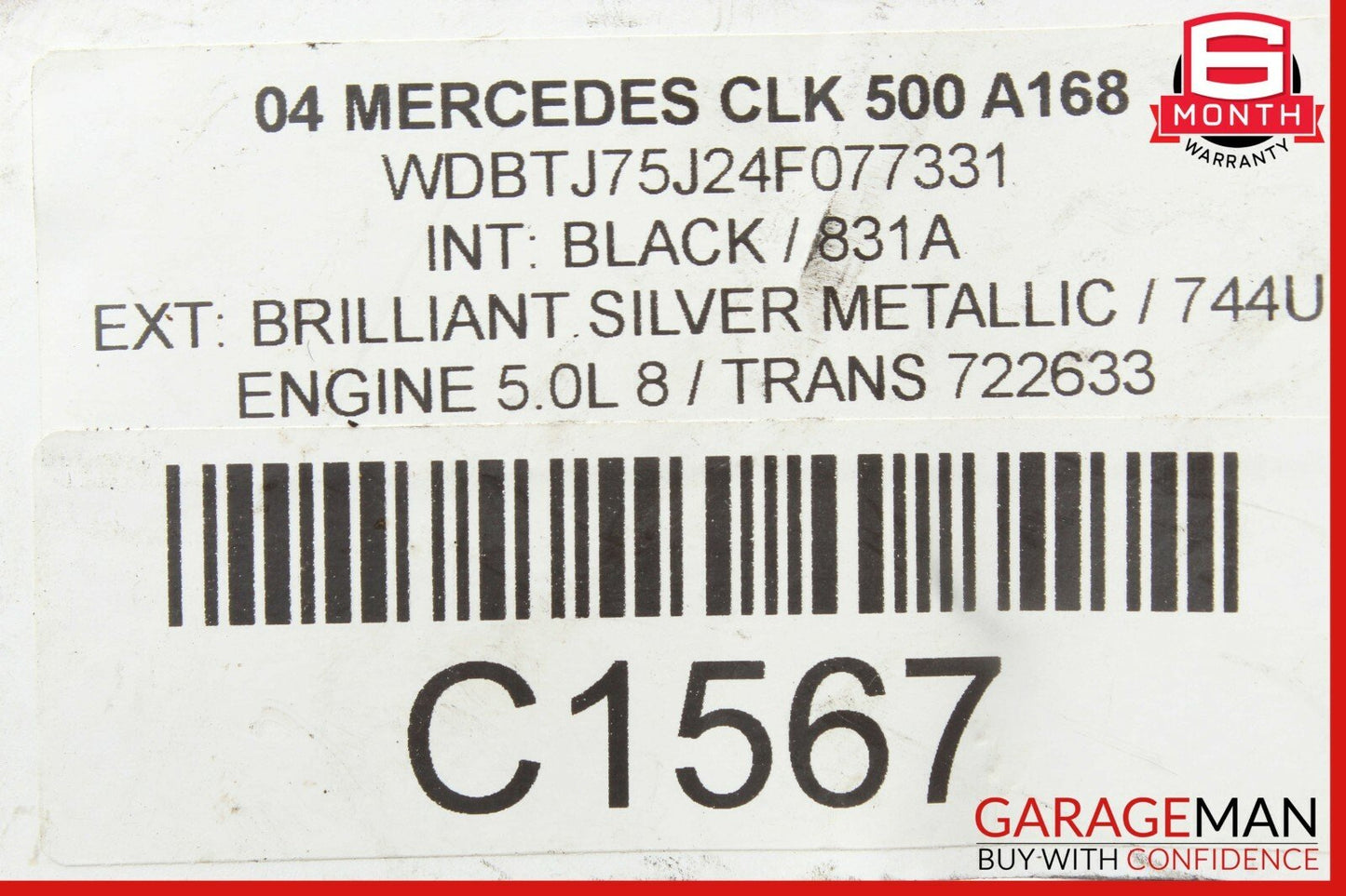 03-09 Mercedes W209 CLK320 Rear Left / Right Side Lower Thrust Control Arm OEM