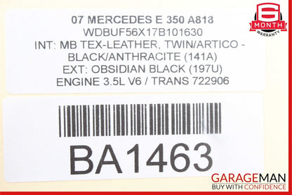 07-09 Mercedes W211 E350 E550 Front Right Side Mirror Door Rear View Black