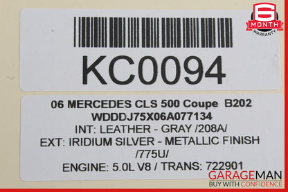 06-11 Mercedes W219 CLS500 Front Right or Left Seat Headrest OEM
