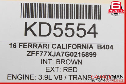 15-18 Ferrari California T Front Left Under Dash Lower Knee Trim Panel Black