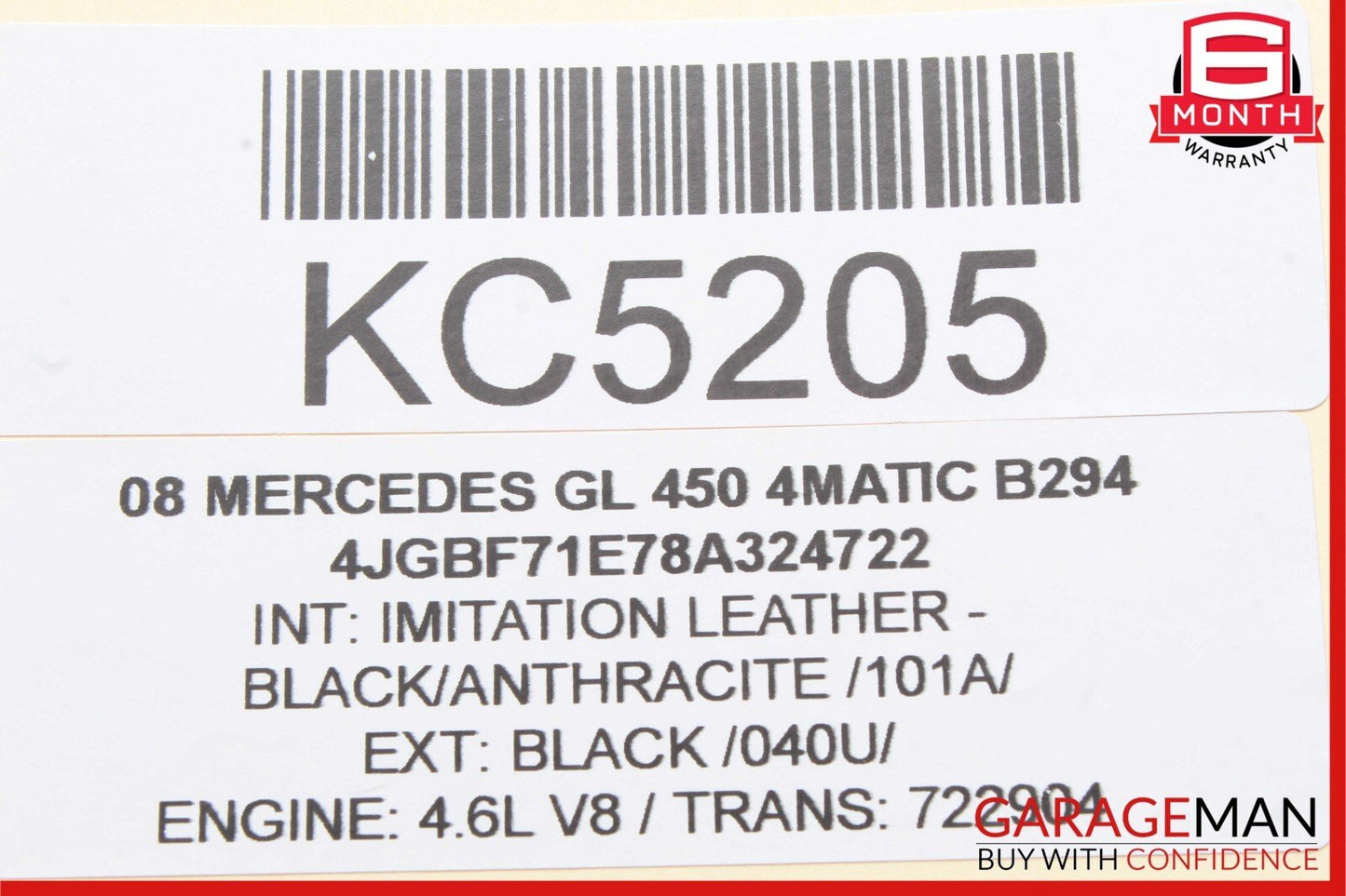 06-12 Mercedes X164 GL450 Front Left Driver Seat Belt Seatbelt Retractor Black