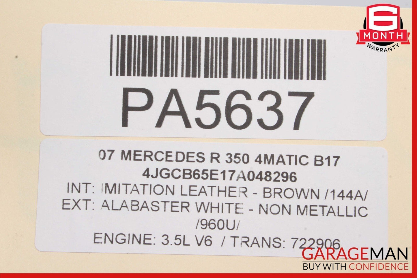 06-13 Mercedes W251 R350 R320 Panoramic Sunroof Guide Rail Frame Track Assembly
