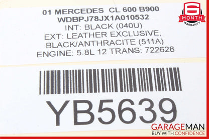 00-02 Mercedes W215 CL600 CL55 AMG Center Dash Hazard Light Switch Control Panel