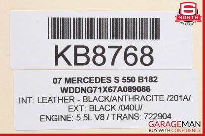 07-10 Mercedes W221 S550 CL550 Keyless Go Control Module 2218708086 OEM