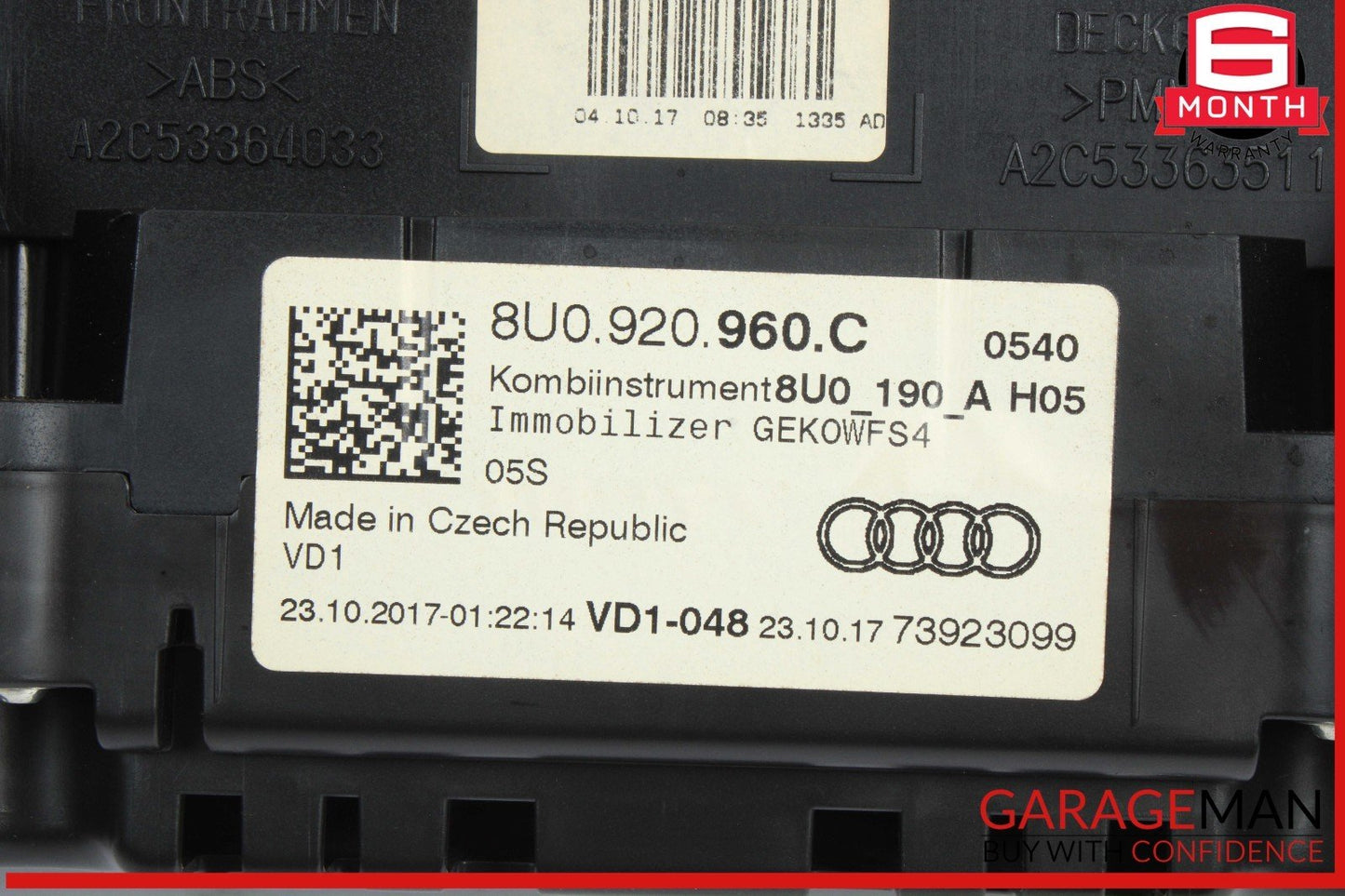 15-18 Audi Q3 Speedometer Instrument Cluster Gauge 8U0920960C OEM