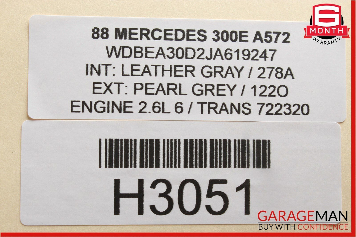86-88 Mercedes W124 300E 300CE Floor Shifter Gear Shift Selector Box Black OEM