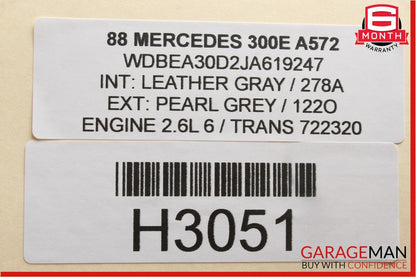 86-88 Mercedes W124 300E 300CE Floor Shifter Gear Shift Selector Box Black OEM
