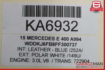 10-17 Mercedes W207 E350 C300 Master Cylinder Power Brake Booster OEM