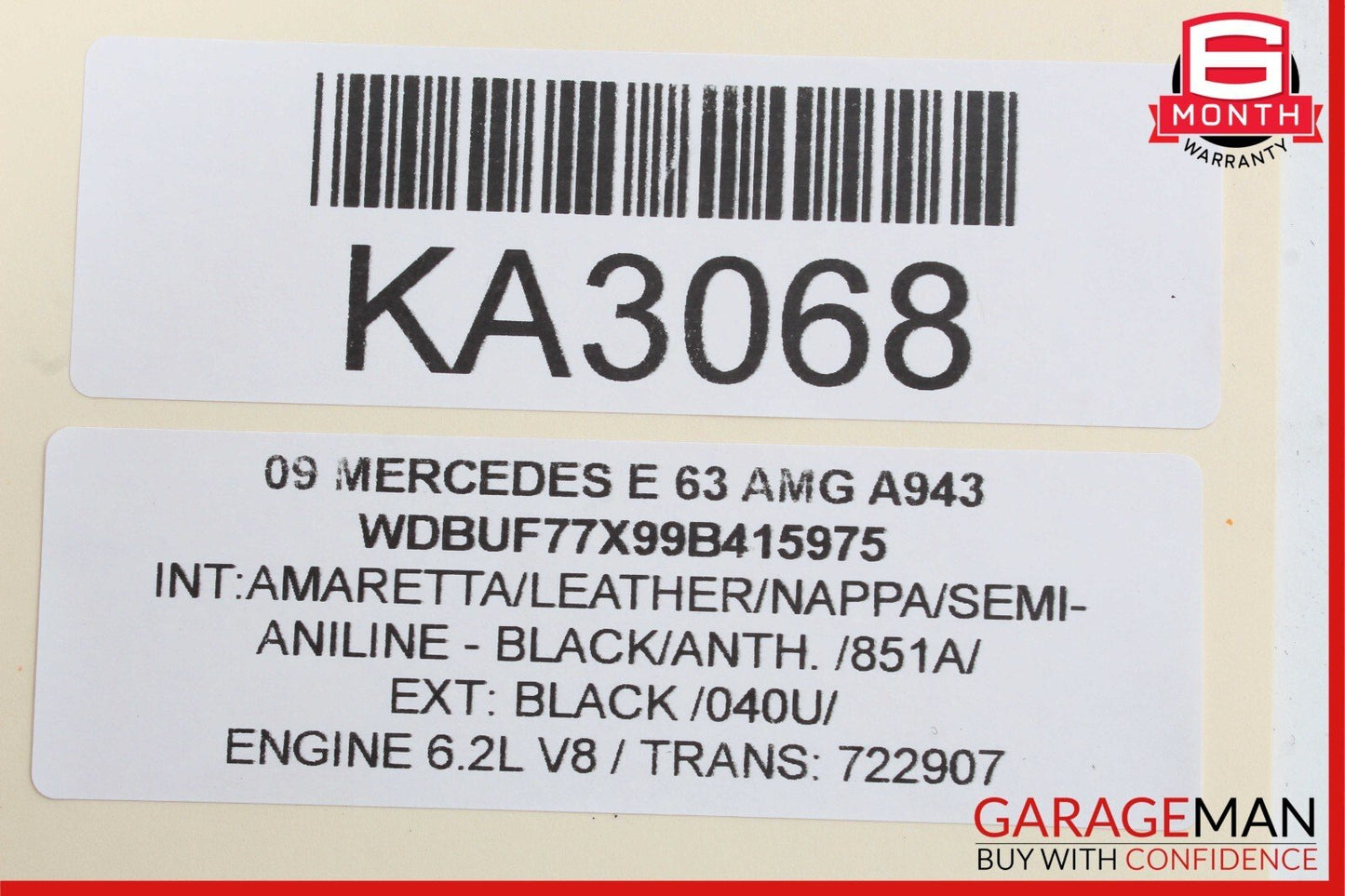 03-09 Mercedes W211 E350 E63 AMG Rear Right Keyless Go Door Lock Latch Actuator