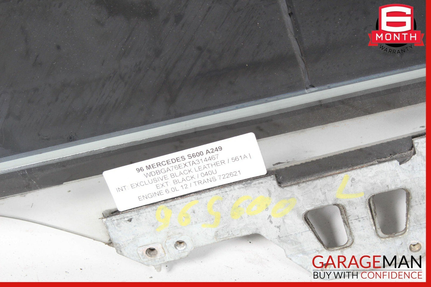 94-97 Mercedes W140 S500 S600 Coupe Rear Left Side Quarter Window Glass OEM