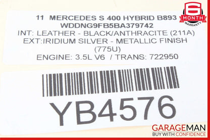 07-13 Mercedes W221 S400 Rear Left Exterior Door Handle Keyless Go OEM