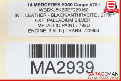 10-17 Mercedes W207 E350 Rear Right / Left Side Suspension Control Arm OEM