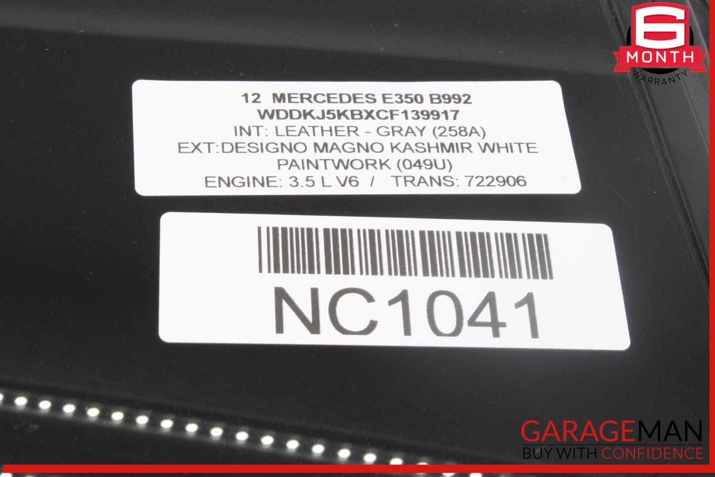11-17 Mercedes W207 E350 E400 Convertible Rear Right Quarter Window Glass OEM