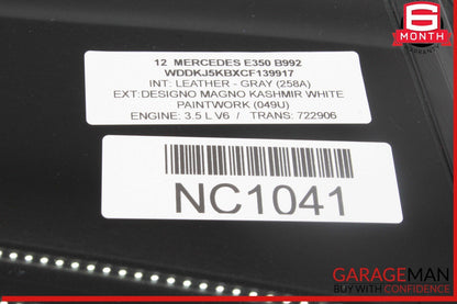 11-17 Mercedes W207 E350 E400 Convertible Rear Right Quarter Window Glass OEM