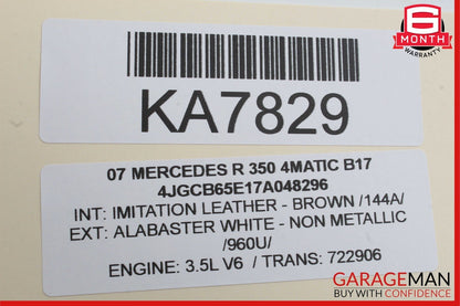 06-13 Mercedes W251 R350 R320 R550 Rear Right Side Quarter Audio Sound Speaker