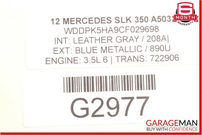 12-16 Mercedes R172 SLK350 Parking Brake Electronic Computer Control Module Unit
