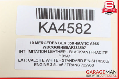 10-15 Mercedes X204 GLK350 4Matic Rear Left Door Lock Latch Actuator OEM
