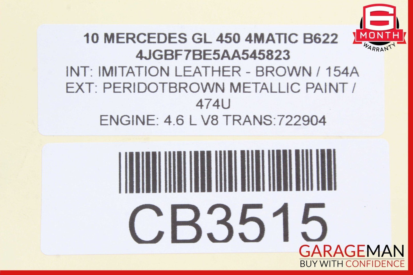06-13 Mercedes X164 GL450 ML320 4Matic Front Drive Shaft Driveshaft Axle OEM