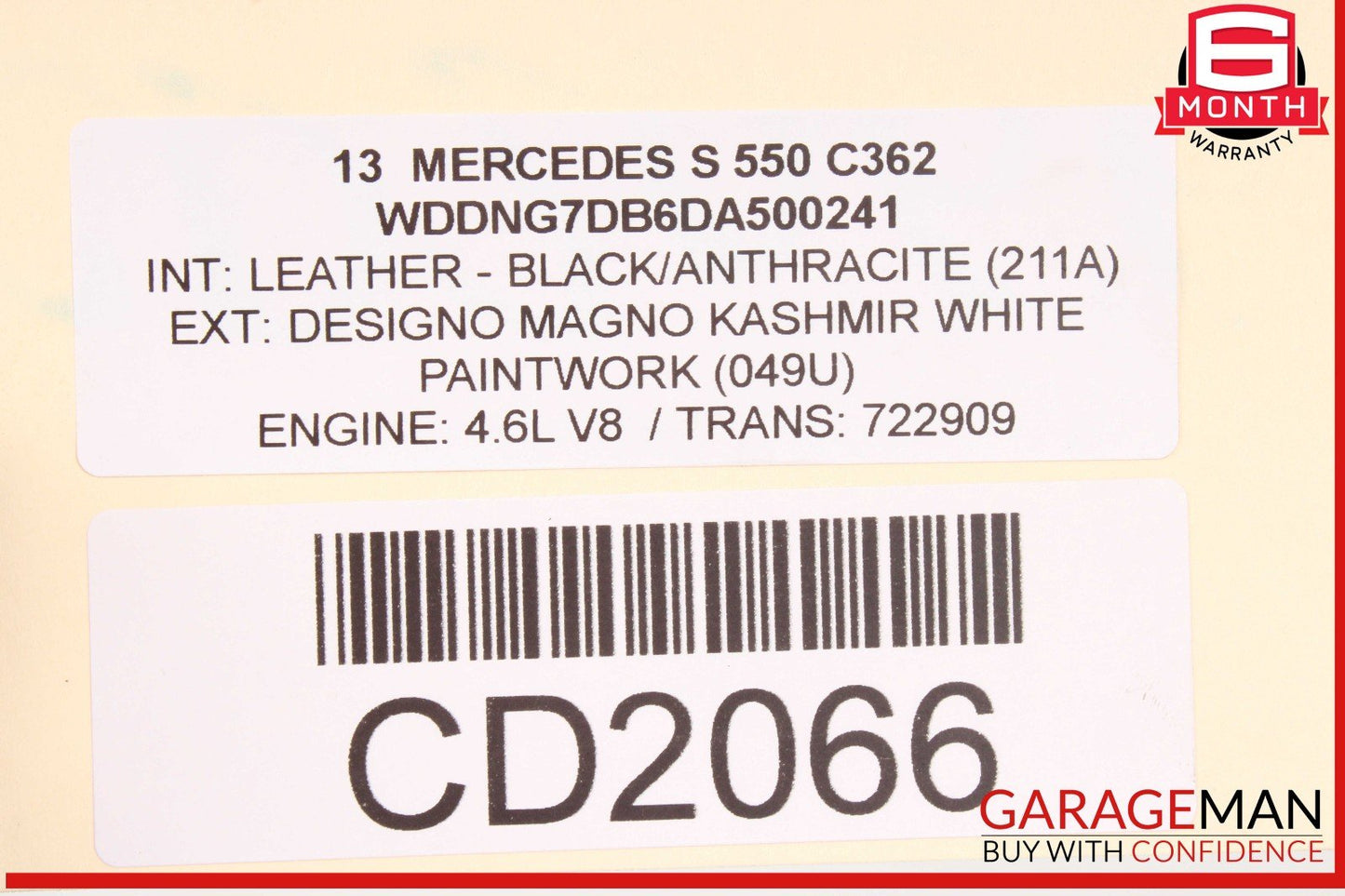 10-13 Mercedes W221 S550 S63 AMG RWD Power Steering Rack and Pinion Assembly OEM