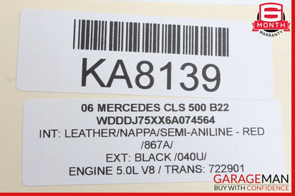 06-11 Mercedes W219 CLS500 Front Left Driver Door Control Module Unit OEM