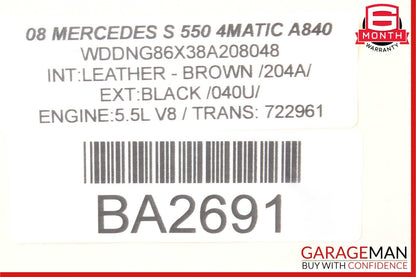 07-13 Mercedes W221 S550 CL550 Front Left Side Dash A/C Air Vent Trim Brown OEM