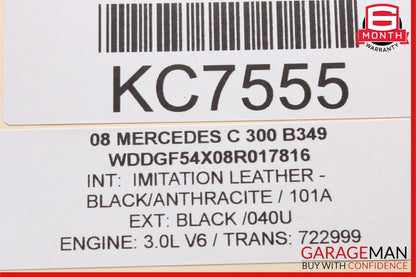 08-14 Mercedes W204 C300 C250 C63 AMG Rear Left Side Exterior Door Handle Black