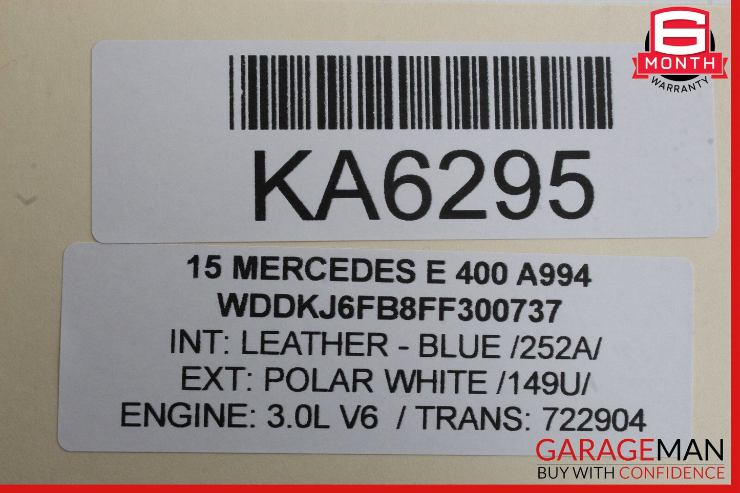 08-17 Mercedes W207 E400 GLK350 C250 Rear Overhead Dome Light Lamp White OEM