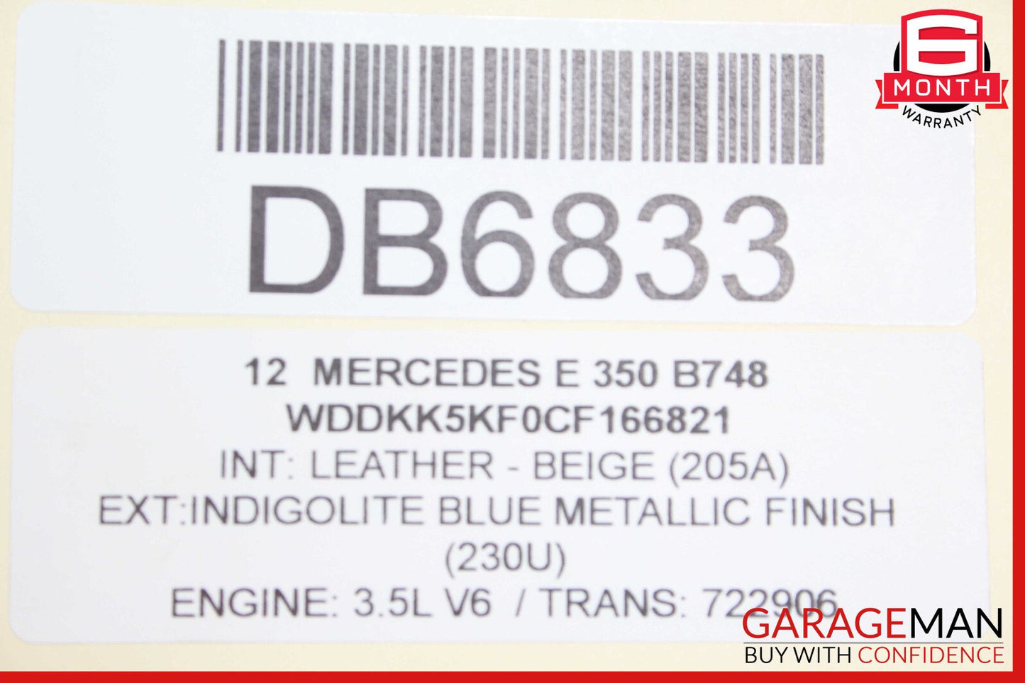 10-17 Mercedes W207 E350 E550 Front Right Lower Bottom Seat Cushion Cover Gray