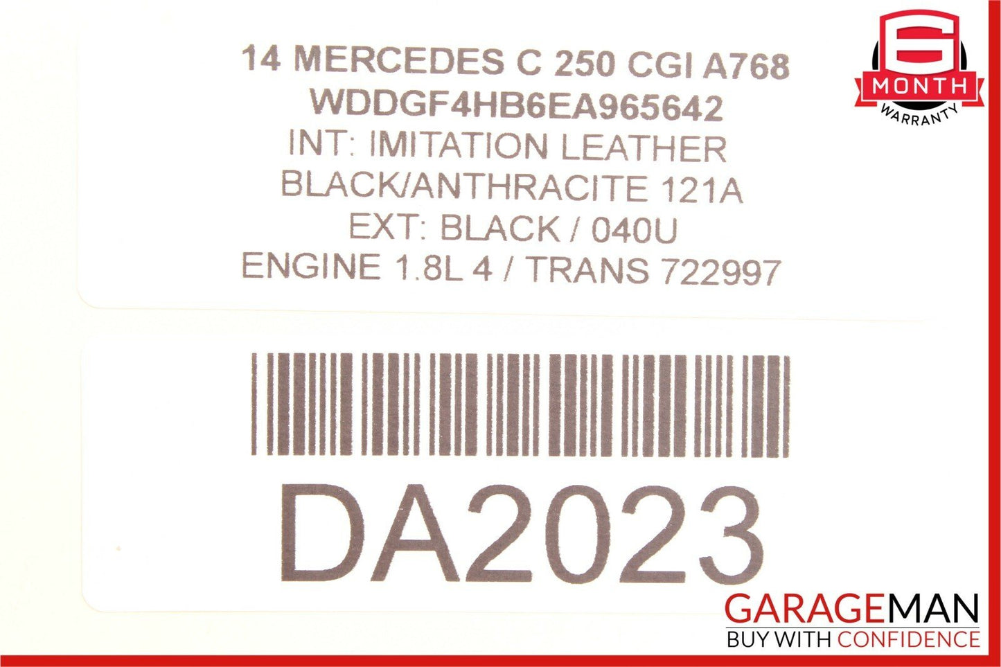 08-14 Mercedes W204 C250 Rear Right Exterior Door Handle w/ Door Actuator OEM