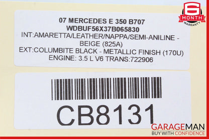 Mercedes S550 C350 E350 Front Right Side Engine Timing Chain Cover Plate OEM