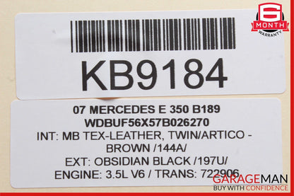 03-12 Mercedes E350 CLS500 ML550 E63 AMG Sirius Satellite Radio Receiver Module