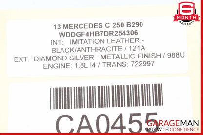 12-15 Mercedes W204 C250 SLK250 1.8L Engine Motor Valve Cover