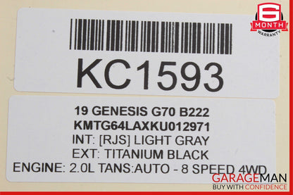 19-21 Genesis G70 Rear Left Side Seatbelt Seat Belt Retractor 89810-G9500 OEM