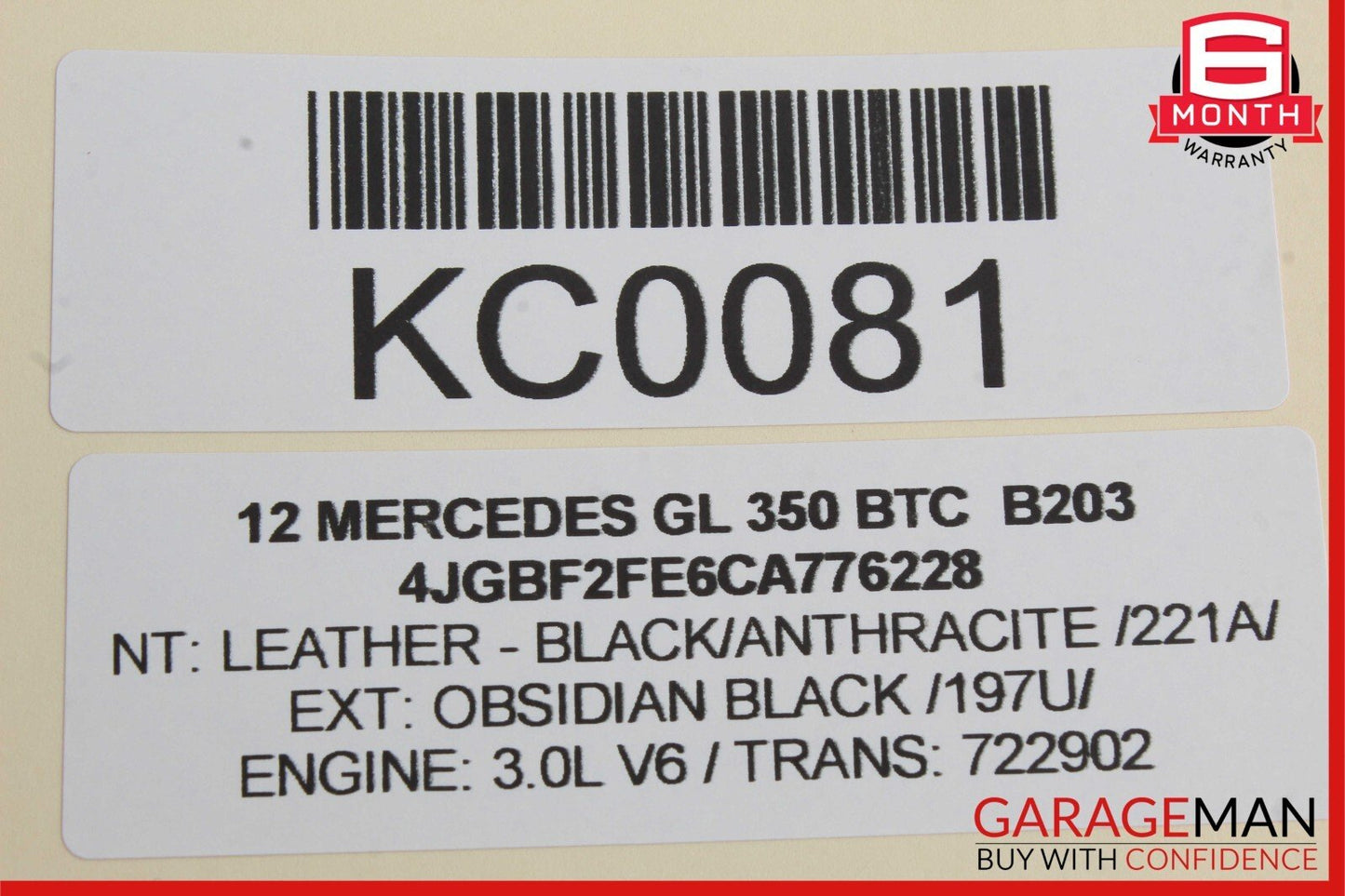 07-12 Mercedes X164 GL550 4MATIC Rear Subwoofer Audio Speaker Harman Kardon OEM