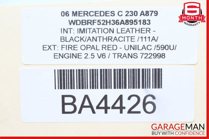 01-07 Mercedes W203 C230 Rear Left Door Window Motor 2038202942 OEM
