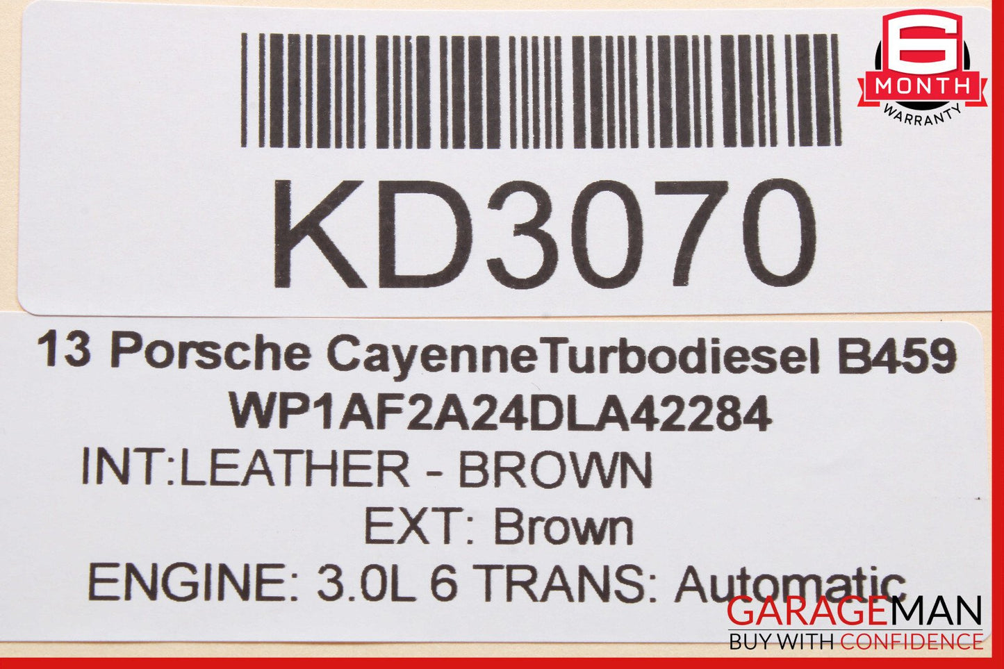 11-17 Porsche Cayenne 958 Front Left Driver Side Lower Control Arm 7P0407151 OEM