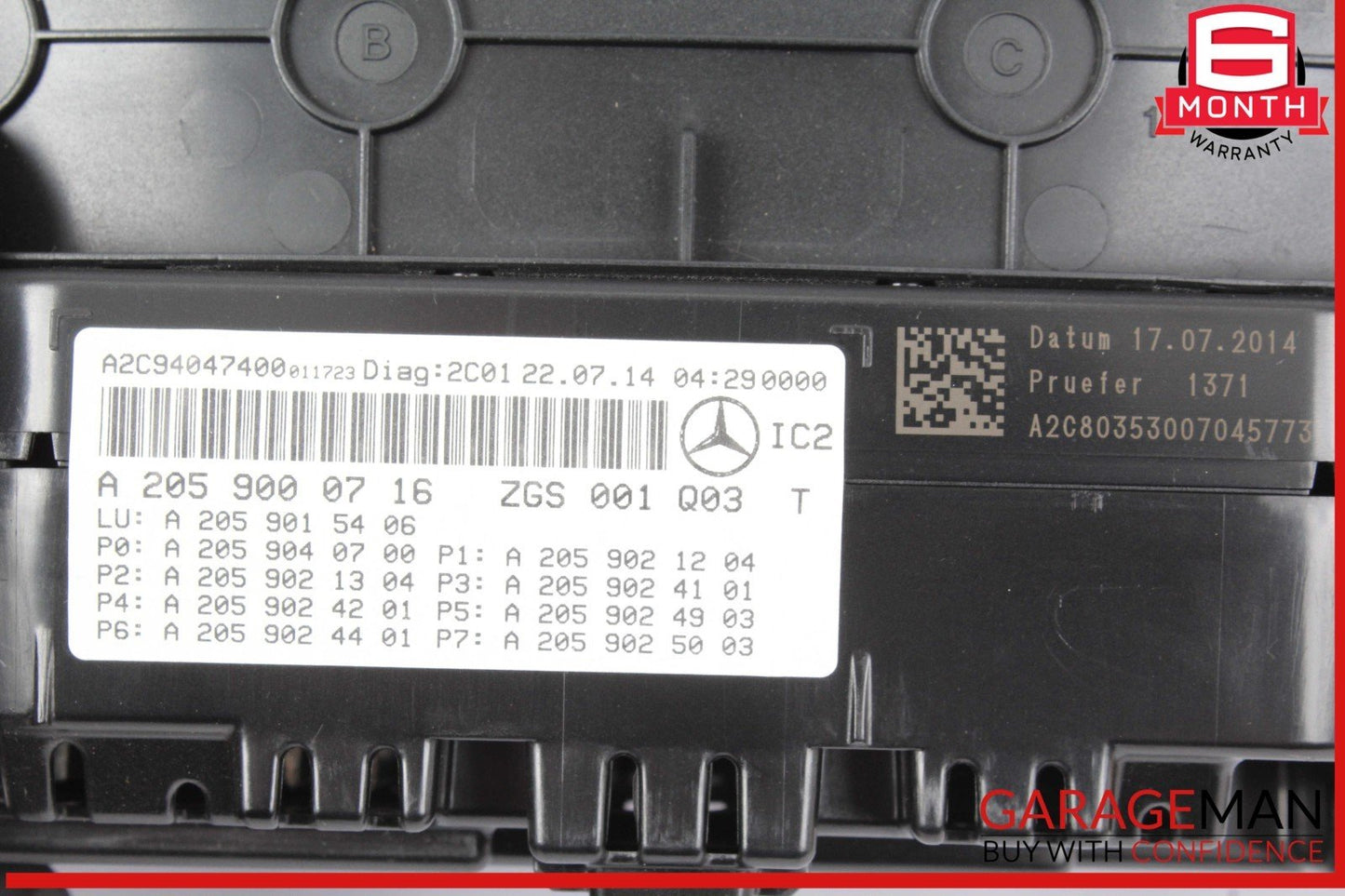15-18 Mercedes W205 C300 Speedometer Odometer Instrument Cluster Gauge OEM
