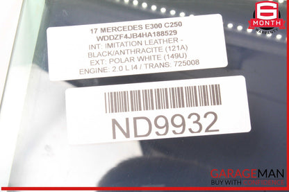 17-20 Mercedes W213 E300 E63 AMG Rear Left Driver Side Door Window Auto Glass