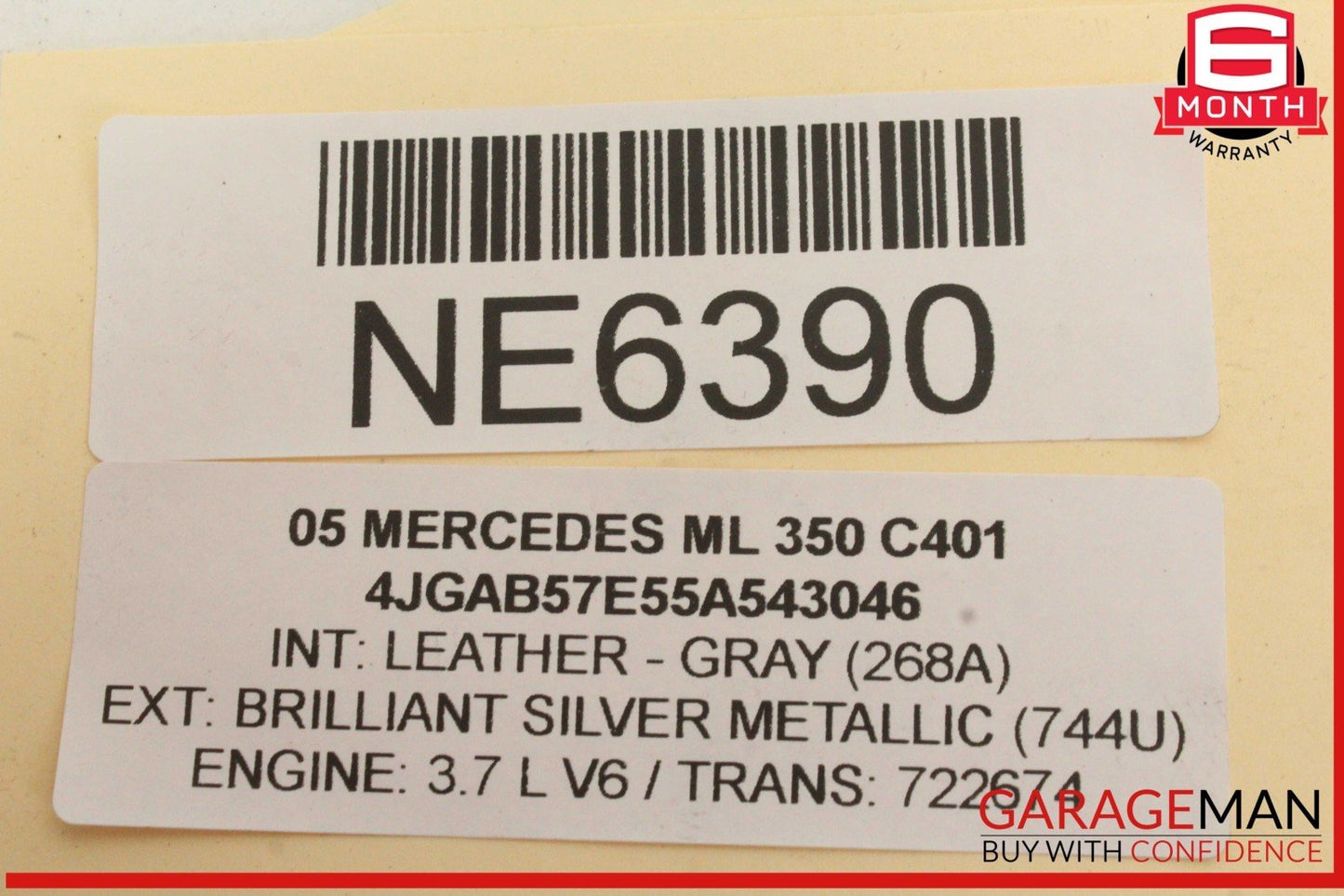 98-05 Mercedes-Benz ML350 W163 Rear Windshield Window Glass 1638203142