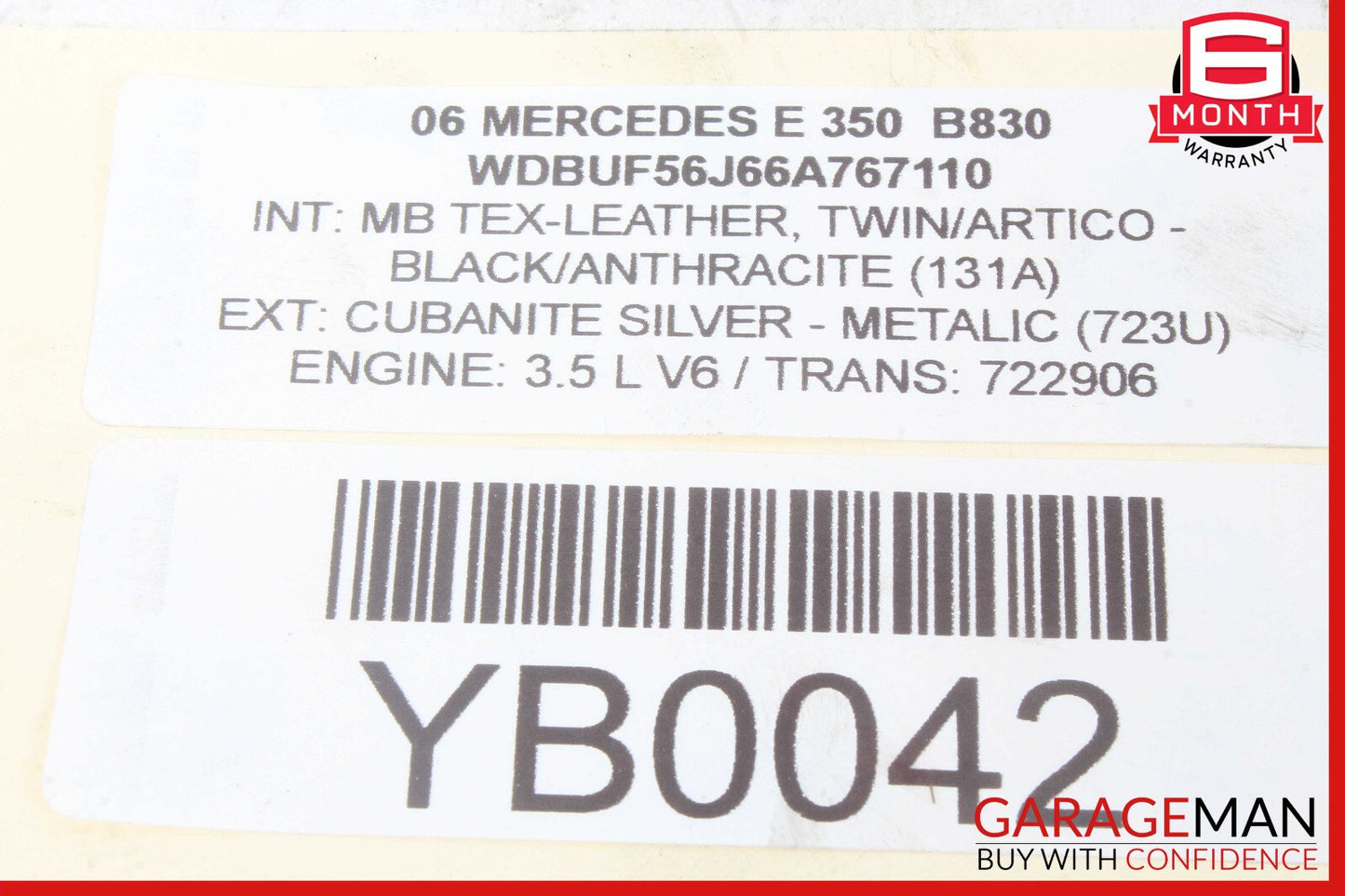 05-13 Mercedes W211 E350 Front Left Side Engine Timing Chain Cover Plate OEM