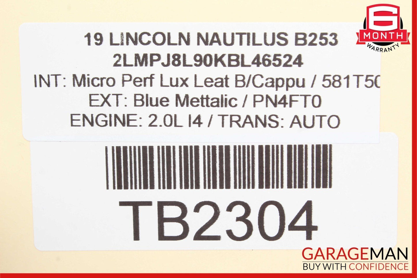 19-21 Lincoln Nautilus Rear Right & Left Side Bumper Bracket Cover Set OEM